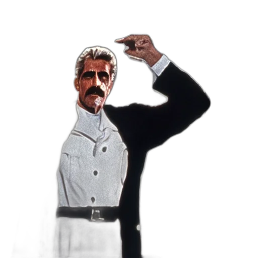 staff, jacket, weapon, face transparent PNG cut-out