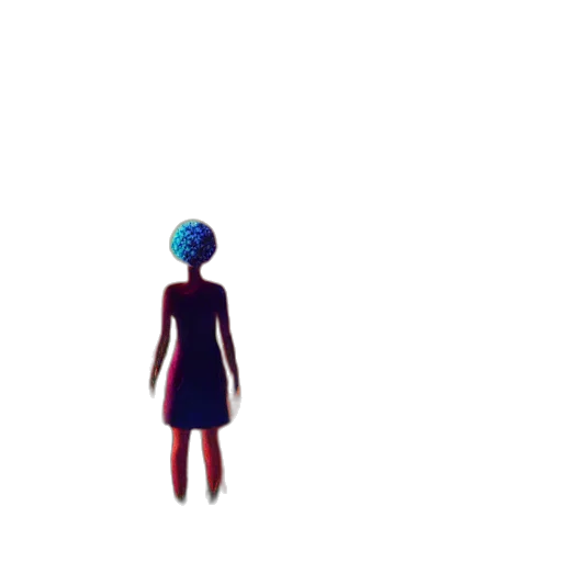 dress, robot, creature, hair transparent PNG cut-out