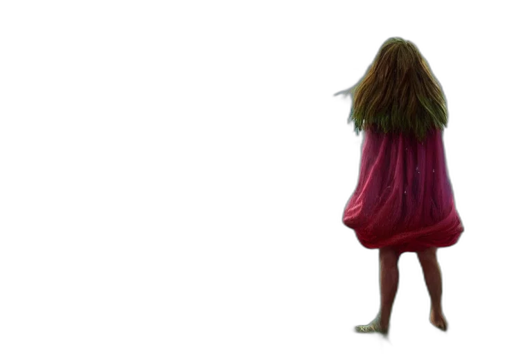 dress, hair, creature, jacket, concept art, 3d render, photorealistic, fog transparent PNG cut-out
