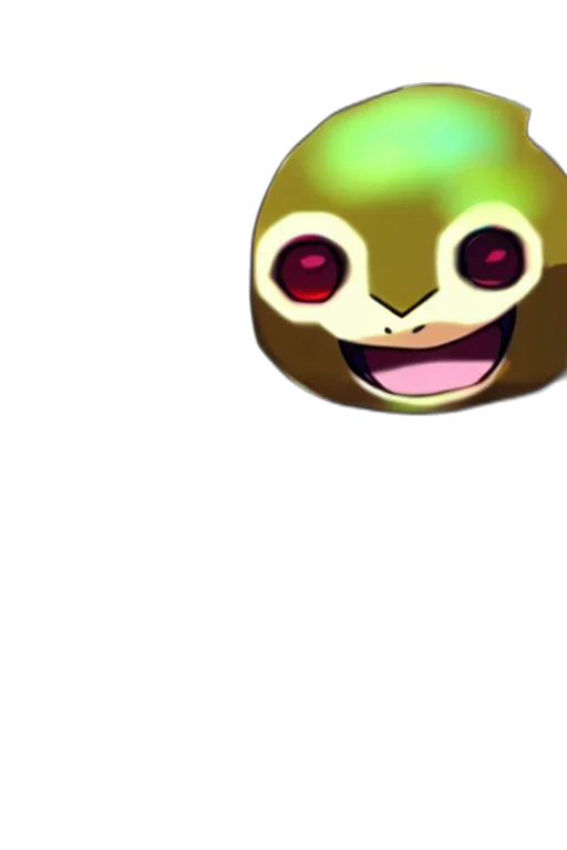 mask, creature, face, animal, concept art, 3d render, pixel art, green transparent PNG cut-out