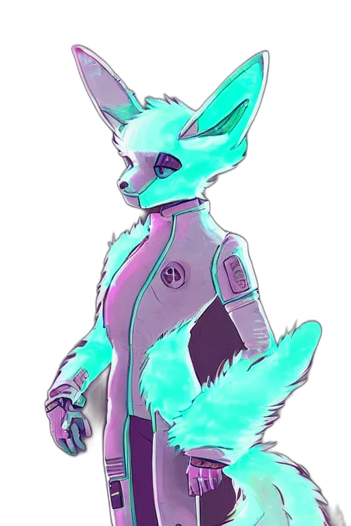robot, staff, creature, jacket transparent PNG cut-out