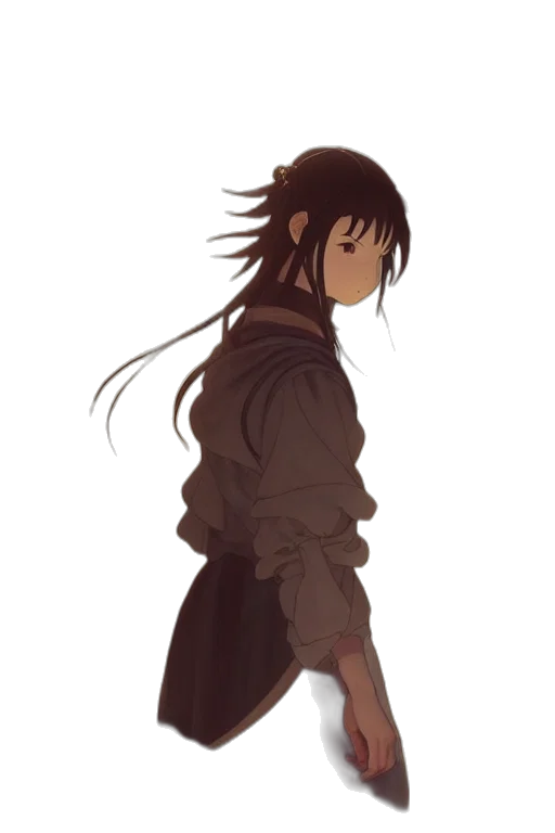 jacket, staff, dress, sword transparent PNG cut-out