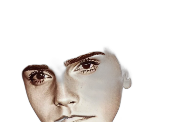 face, mask, hair, crown, photorealistic, 3d render, concept art, cartoon transparent PNG cut-out