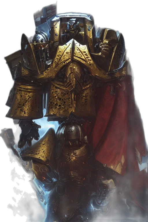 crown, sword, mask, robot, concept art, fantasy art, 3d render, comic book art transparent PNG cut-out
