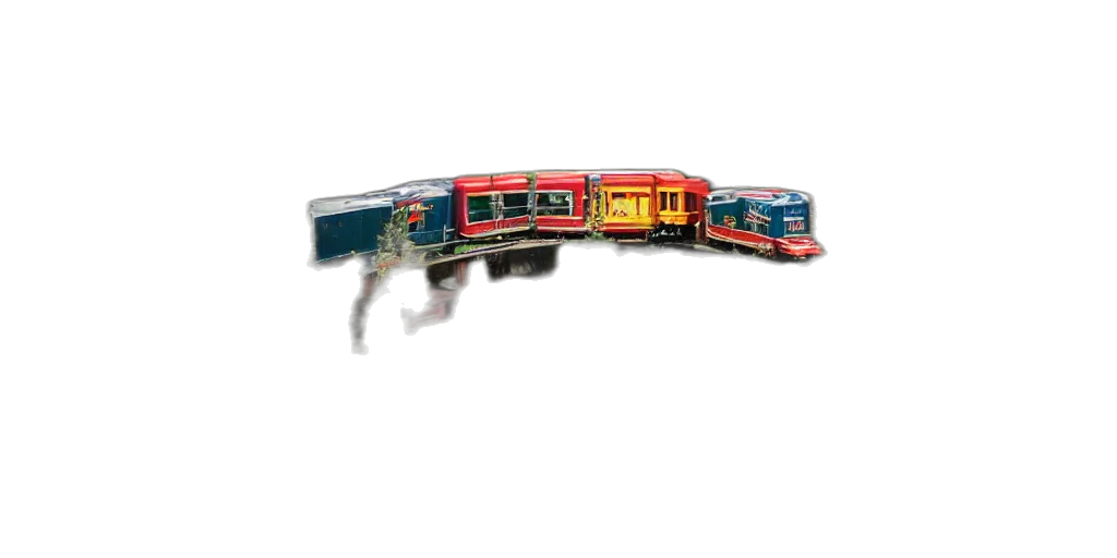 weapon, 3d render, concept art, extremely, elaborate, lionel, train, set transparent PNG cut-out