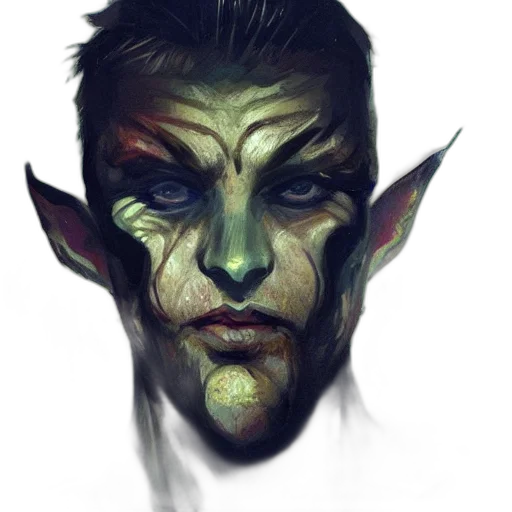 face, mask, staff, creature transparent PNG cut-out