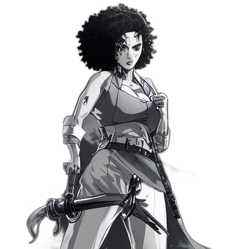 sword, dress, staff, weapon, concept art, comic book art, fantasy art, anime transparent PNG cut-out