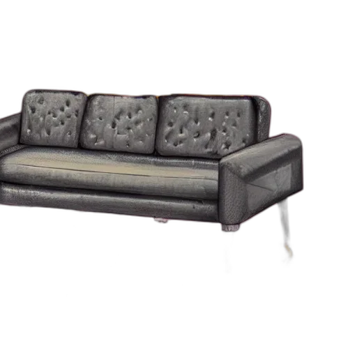 furniture, 3d render, photorealistic, concept art, pink, couch, orange, polka transparent PNG cut-out