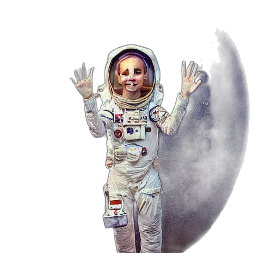mask, concept art, outer space, realistic transparent PNG cut-out
