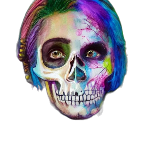 mask, face, jewelry, watercolor, vaporwave, photorealistic, concept art, colorful transparent PNG cut-out