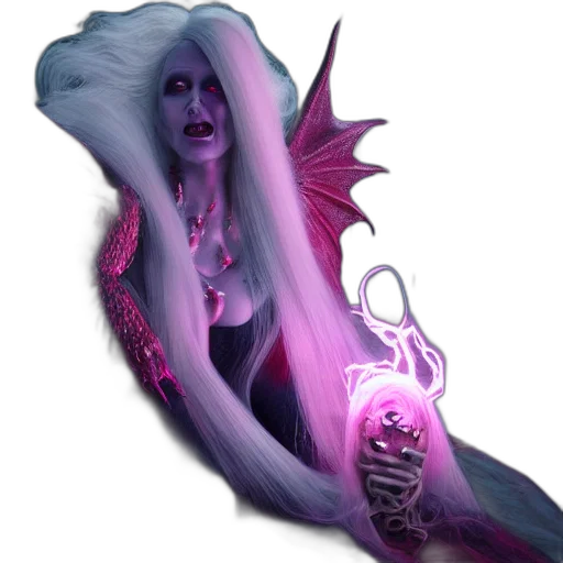 dragon, creature, hair, jewelry transparent PNG cut-out
