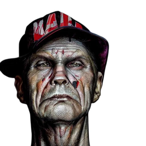 face, hat, photorealistic, concept art transparent PNG cut-out