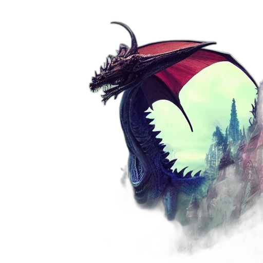dragon, creature, animal, fantasy art transparent PNG cut-out