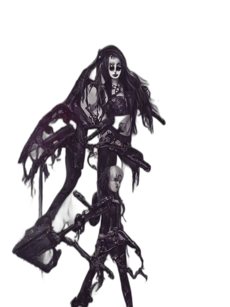 creature, staff, weapon, mask transparent PNG cut-out