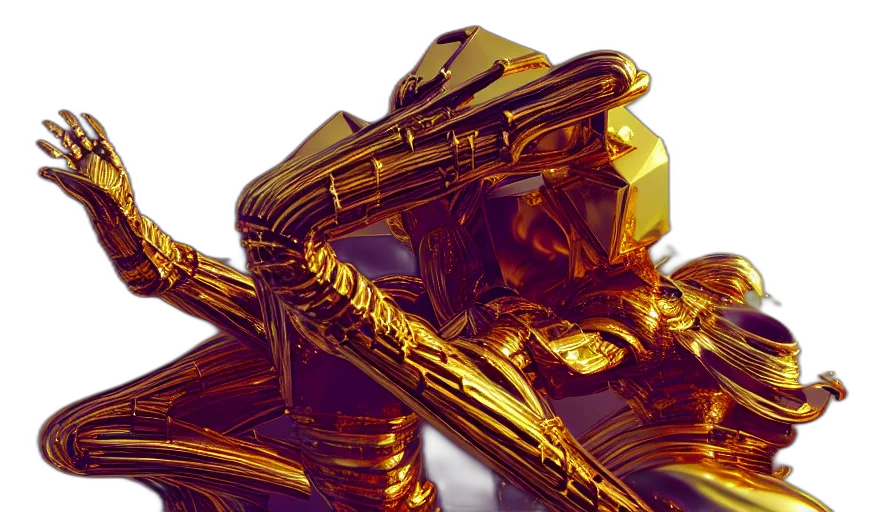 jewelry, crown, weapon, 3d render, photorealistic, golden, gold, artstation transparent PNG cut-out
