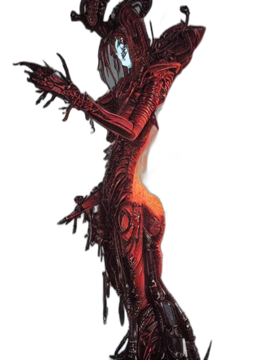 dress, creature, dragon, staff transparent PNG cut-out