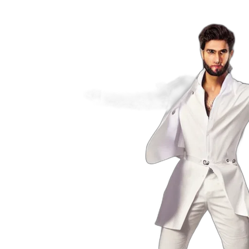jacket, photorealistic, 3d render, concept art, handsome, young, guy, white transparent PNG cut-out