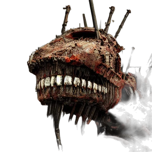 mask, creature, face, dragon, concept art, photorealistic, fantasy art, 3d render transparent PNG cut-out