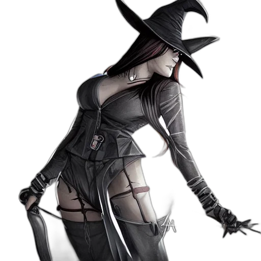 hat, dress, staff, weapon, concept art, fantasy art, comic book art, pixel art transparent PNG cut-out