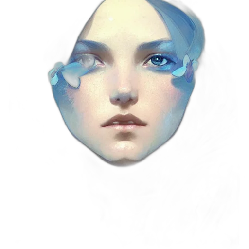 mask, face, creature, crown, fantasy art, concept art, watercolor, photorealistic transparent PNG cut-out