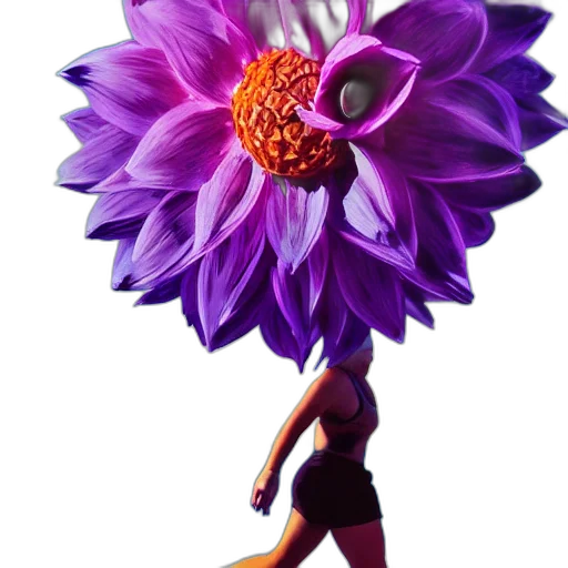 flower, staff, crown, jewelry, 3d render, concept art, photorealistic, fantasy art transparent PNG cut-out