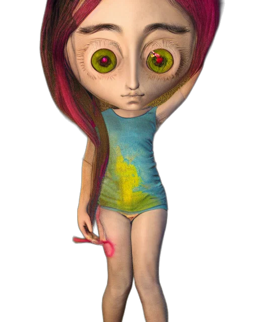dress, creature, face, mask, concept art, 3d render, cartoon, fantasy art transparent PNG cut-out