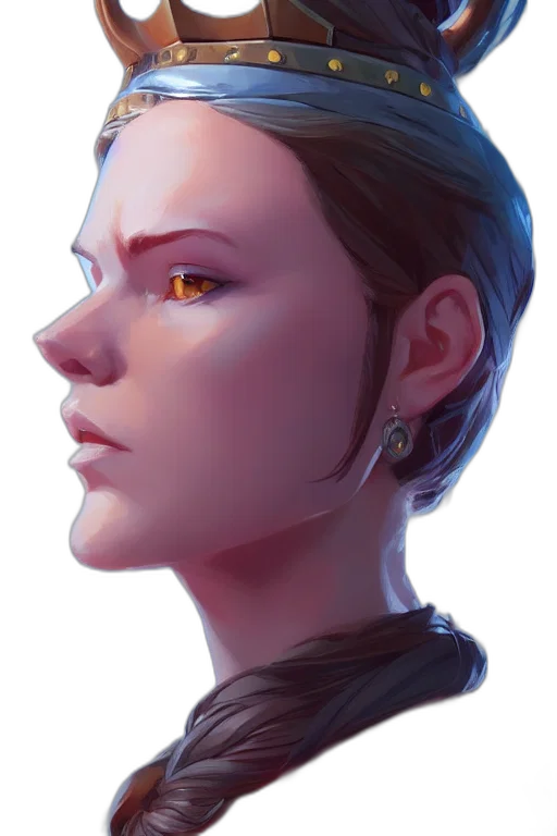 face, robot, staff, crown transparent PNG cut-out