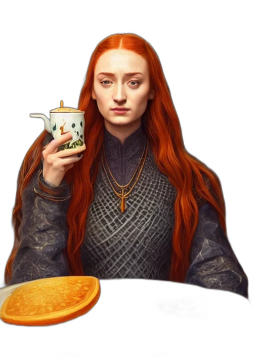 food, dragon, dress, face transparent PNG cut-out