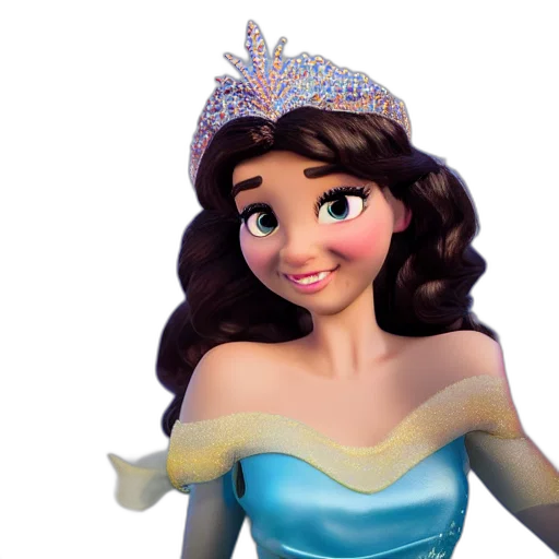 crown, dress, 3d render, photorealistic transparent PNG cut-out