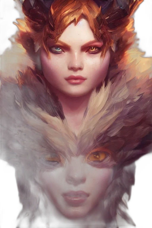face, crown, mask, creature, fantasy art, concept art, photorealistic, oil painting transparent PNG cut-out
