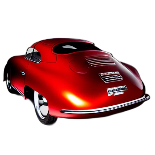 car, 3d render, photorealistic, concept art, retro, futuristic, porsche, speedster transparent PNG cut-out