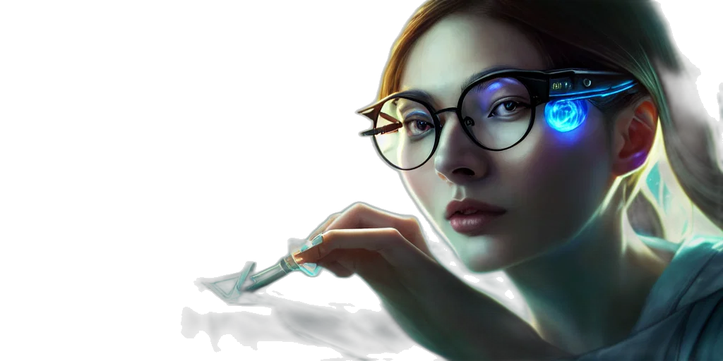 face, jewelry, staff, fantasy art transparent PNG cut-out