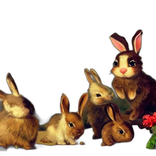 animal, photorealistic, concept art, oil painting, pixel art, forest, painting, cute transparent PNG cut-out