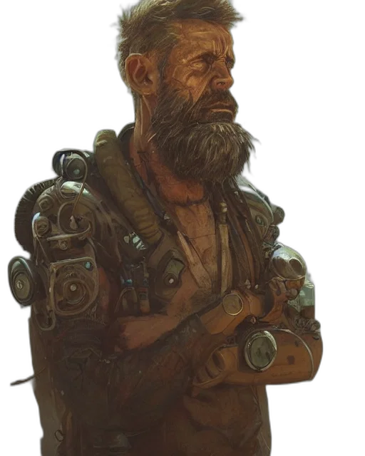 staff, face, weapon, jacket transparent PNG cut-out