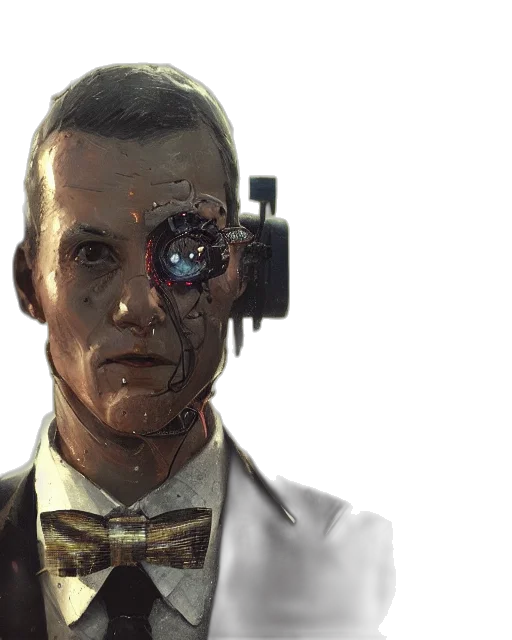 robot, face, cyberpunk, concept art transparent PNG cut-out