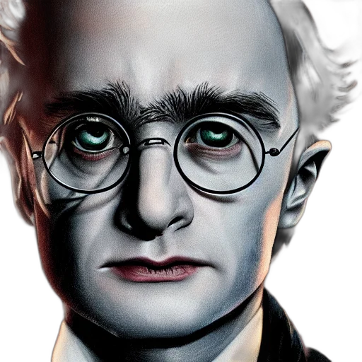 face, comic book art, photorealistic, concept art, cartoon, portrait, harry, potter transparent PNG cut-out