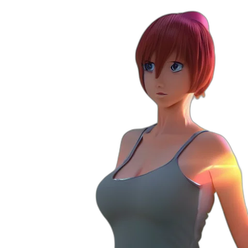 dress, face, robot, 3d render transparent PNG cut-out