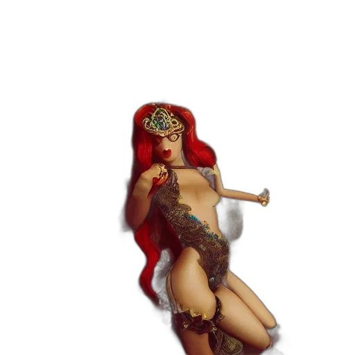 jewelry, fantasy art, concept art, pixel art, 3d render, underwater, red, sexy transparent PNG cut-out