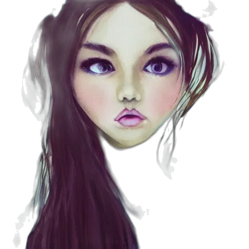face, mask, hair, creature, fantasy art, photorealistic, concept art, watercolor transparent PNG cut-out