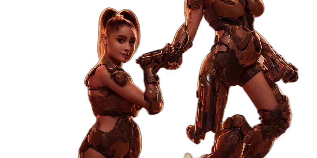 robot, weapon, concept art, cyberpunk transparent PNG cut-out