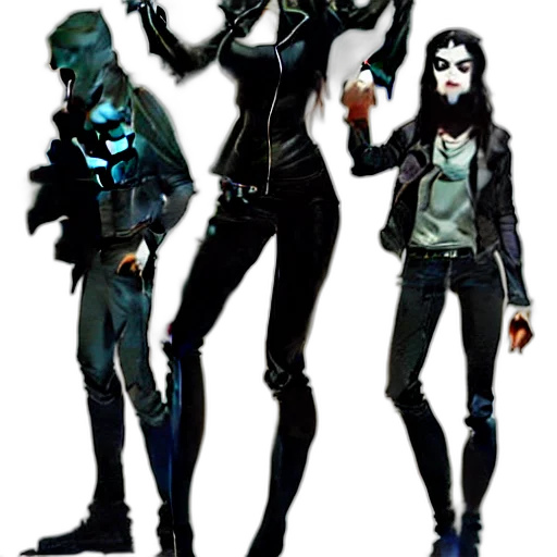 jacket, mask, concept art, cyberpunk transparent PNG cut-out