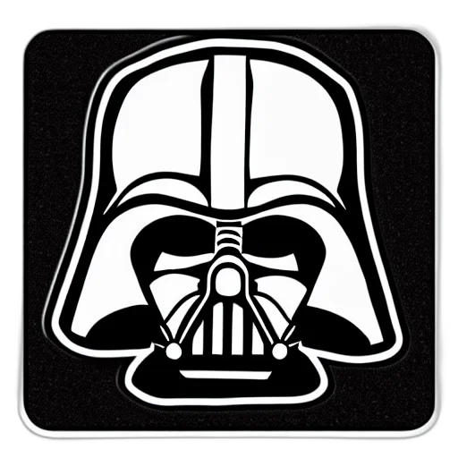 symmetrical, die, cut, sticker, darth, vader transparent PNG cut-out