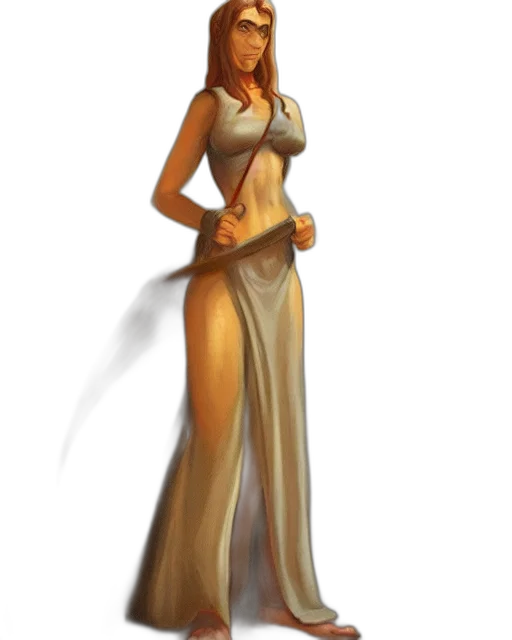 dress, staff, jewelry, concept art transparent PNG cut-out