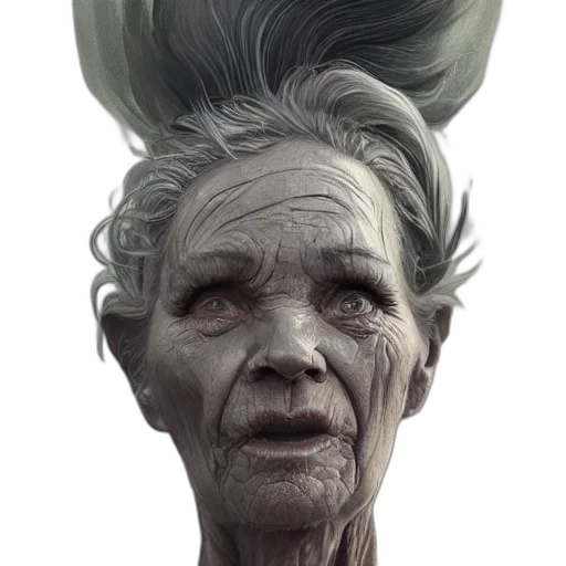 face, mask, creature, hair transparent PNG cut-out