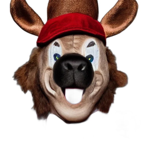 hat, animal, creature, mask, 3d render, photorealistic, cartoon, concept art transparent PNG cut-out