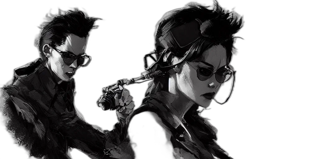 weapon, cyberpunk, concept art, comic book art transparent PNG cut-out