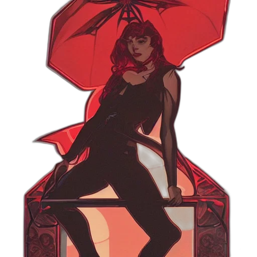 umbrella, dress, jacket, crown, concept art, pixel art, fantasy art, cyberpunk transparent PNG cut-out