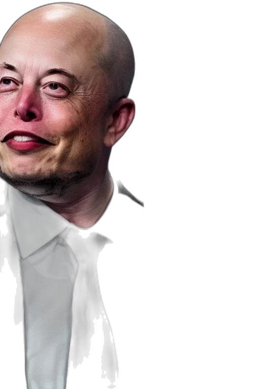 robot, face, mask, concept art, cartoon, photorealistic, bald, elon transparent PNG cut-out