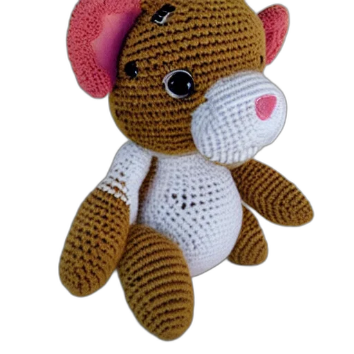 staff, 3d render, cute, crocheted transparent PNG cut-out