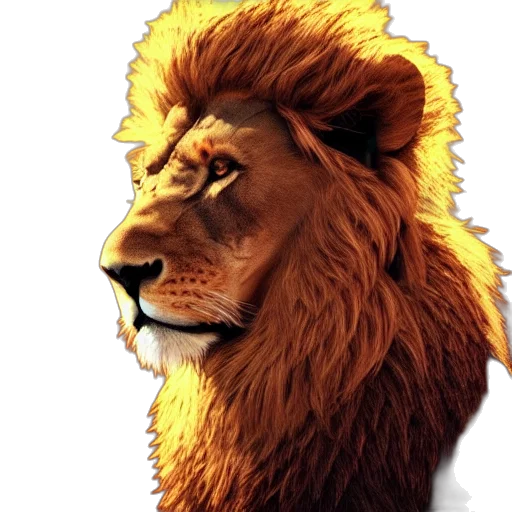 crown, animal, staff, photorealistic transparent PNG cut-out